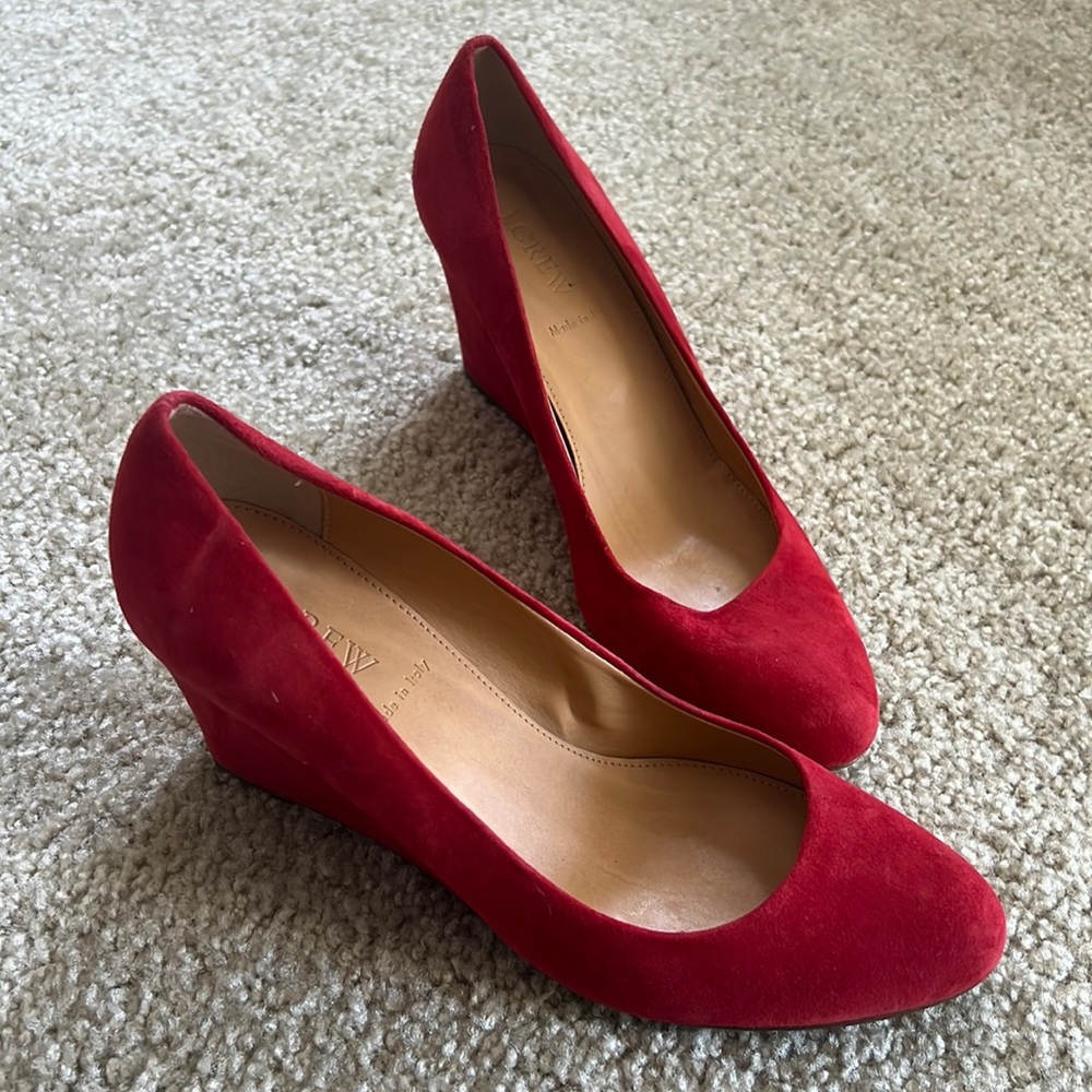 J. Crew Red Heels Size 8.5